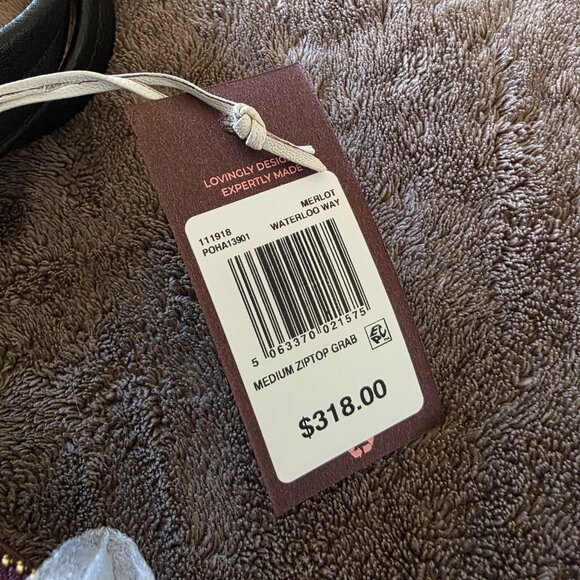 Radley London Waterloo Way Zip-Top Satchel Bag Merlot Burgundy Leather NWT - Picture 15 of 16